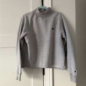 Champion Light Gray Mockneck Sweatshirt